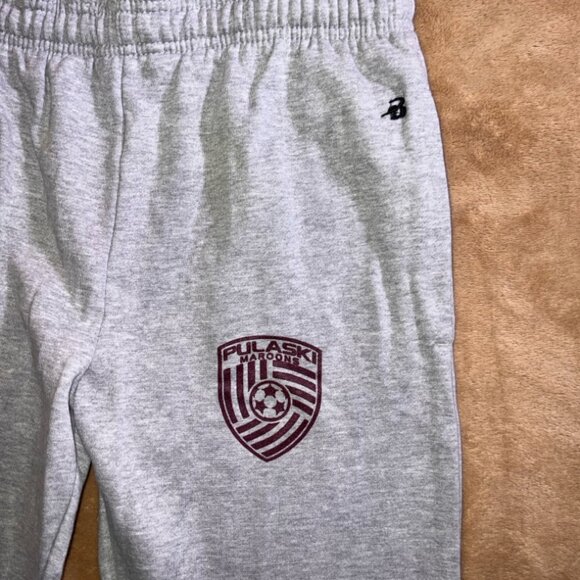 Badger Sport Sz Medium Gray Pulaski Maroon Warmup Sweatpant (S)‎ - Picture 2 of 5